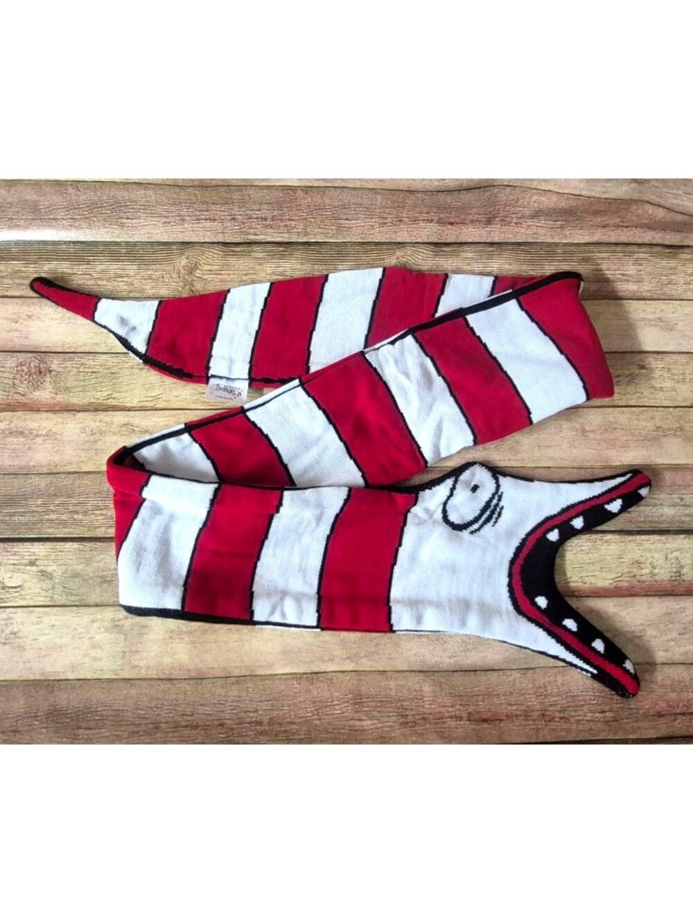 Rare Official Tim Burton Labyrinth Mexico City Sandworm Scarf Beetlejuice Red